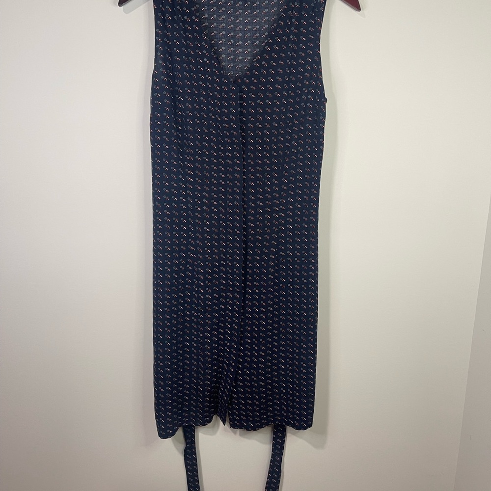 Tommy Hilfiger Navy Sleeveless V-Neck Camisole with Micro Floral Dot Print
